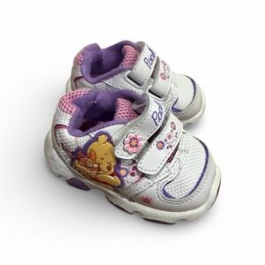 Vintage 90s Disney Winnie the Pooh Toddler Sneakers Size 3 White Purple